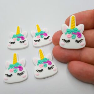 Aplique Silicone Unicórnio Emborrachado