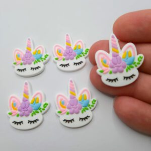 Aplique Emborrachado Unicórnio Silicone