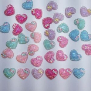 Apliques para Laços Coração Perolado Furtacor