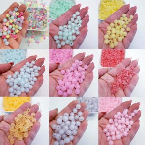 Bola Translúcida Fosca Miolo Passante 08mm -50 unidade