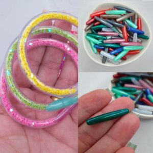 10 Fecho Canudo para Pulseira Piscina Mangueira 6mm Colorido