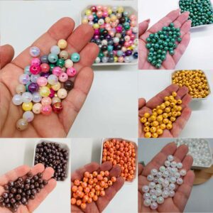 Pérola Irisada Bola 8mm - 100 unidade