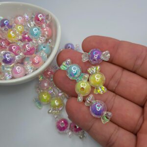 Miçanga Bala Translúcida 12x21mm Colorida