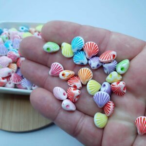 Miçanga Concha Passante 25x30mm Colorido