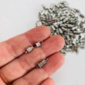 Rosca de Fecho com argola Latão para Bijuteria 4x12mm