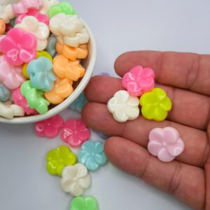 Miçanga Entremeio Flor 8x19 mm Colorida