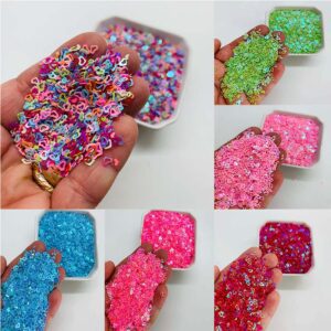 Aplique Mini Confete Coração vazado 4mm Pvc