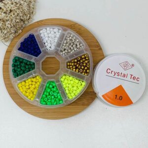 Kit copa do mundo Miçangão em Vidro 3,6mm 6/0 Aprox. 1550pçs