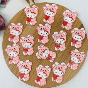 Aplique Ursinha resina-2 unid