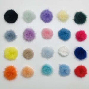 Aplique Pompom Pelúcia Achatado 4,5cm