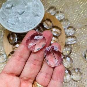 Miçanga cristal Facetado retangular 19x23mm -50g