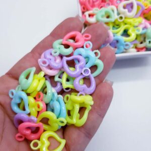 Miçanga Infantil Pingente Coração Vazado -20 Unidade