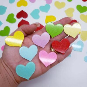 Aplique para Laços Coração Acrílico Glitter-Unid