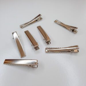 Presilha Bico de Pato Jacaré- Base Reta 6,5cm  -25 unid