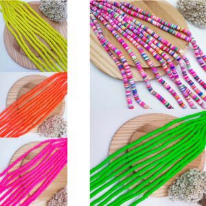 Entremeio Disquinho de Borracha Fimo 6mm- 01 fio Aprox. 40cm