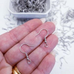 Base para Brinco Gancho Anzol Prata/Dourado 18mm- 25 Pç