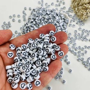 Entremeio Miçanga Coração Oval 6x6mm