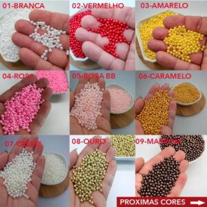 Alternative view of Pérola Abs Para Bordado C/furo 4mm -20gramas