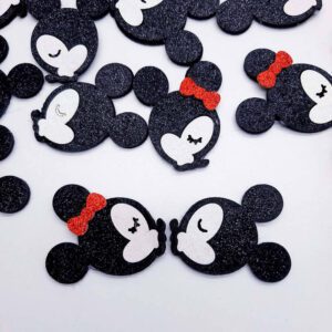 Alternative view of Aplique para Laços Minnie e Mickey c/glitter 5,90cm- 1 par