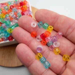 Miçanga Terere Translúcido Colorido- 4x6mm