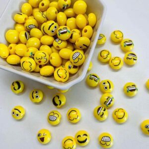 Alternative view of Miçanga Entremeio Emoji Oval Carinhas 12mm