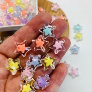 Miçanga Entremeio Estrela Translucida 15mm