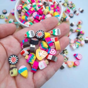 Miçanga Fimo Entremeio Docinho Pulseiras 10mm