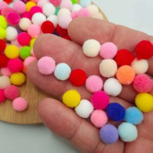Alternative view of Pompom Mini Colorido 1cm- 100 unidade