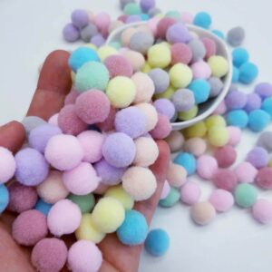 Pompom Mini Cores Candy 1,5cm- 100 unidade