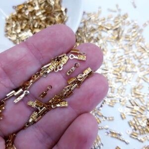 Terminal para Bijuterias dourado 7x3mm