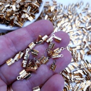 Terminal para Bijuterias dourado 8x5mm