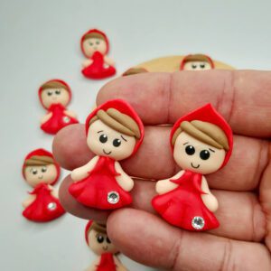 Personagem Chapeuzinho Vermelho Biscuit -Unid