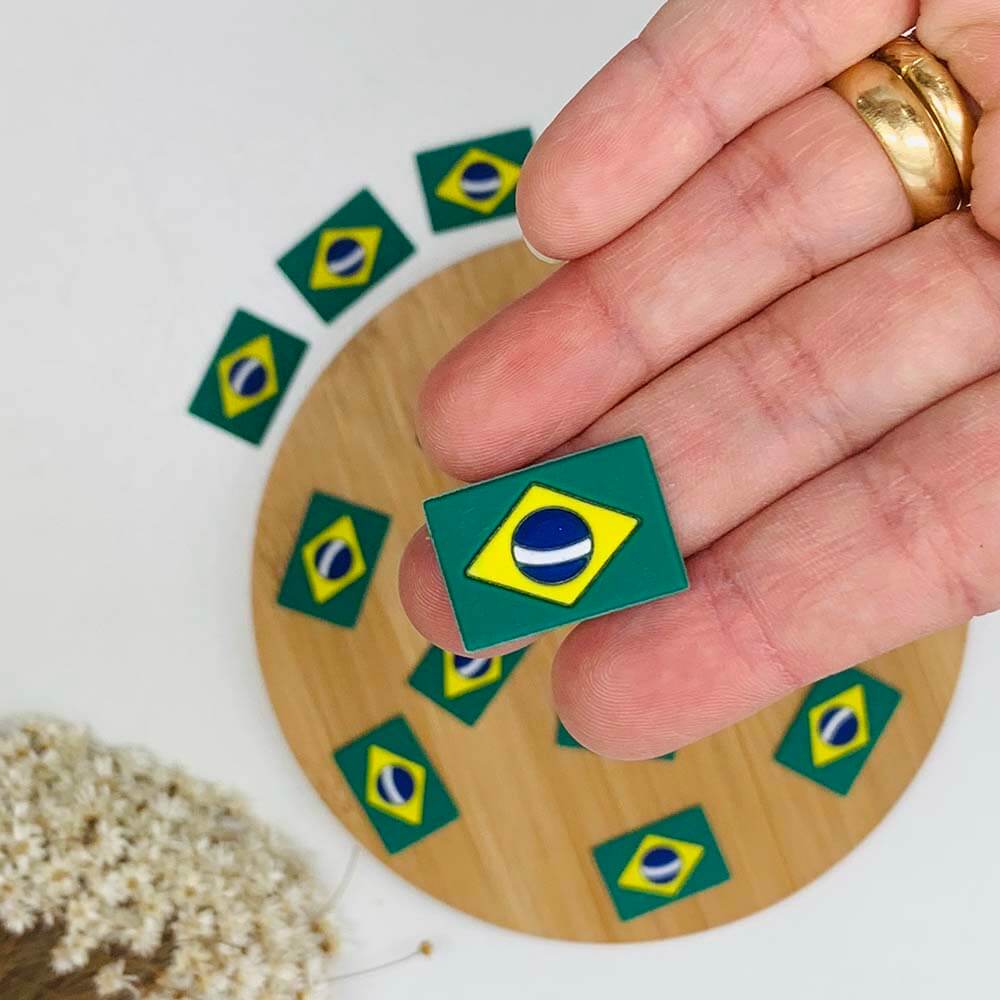 Kit 3 Patch Emborrachado - Bandeira Do Brasil + Tarjeta