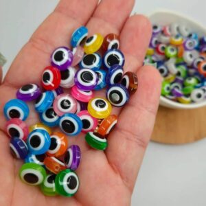 Miçanga Olho Grego 10mm Passante para bijuteria