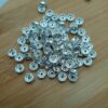 Entremeio Rondele de Strass Bijuteria Prata 8mm