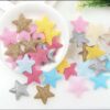 Aplique Estrela Glitter Acolchoado sortido 5unid