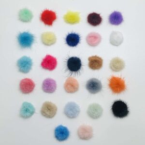 Aplique Pompom Achatado Pelúcia 2,5cm-2unid